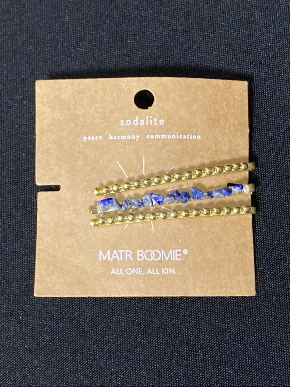 ⭐️ Matr Boomie Sodalite Crystals Indali Bobbie Pins Set Of 3